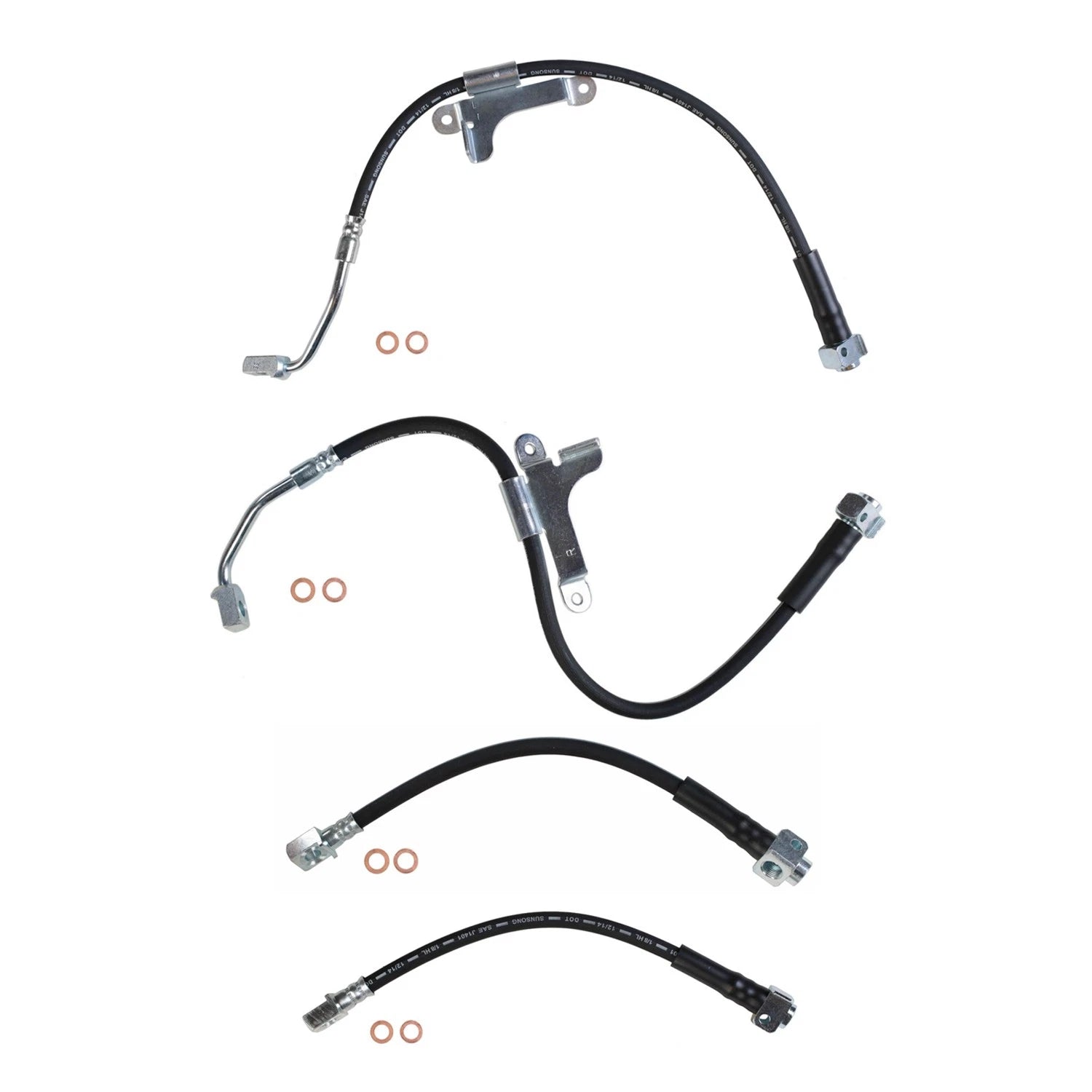 Sunsong Brake Hydraulic Hose Kit for Envoy Rainier SSR (2002–2009)