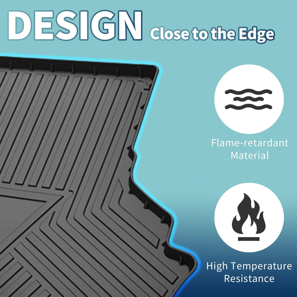 Flat Face Cargo Liner Rear Trunk Mat for Ford Mustang (2015–2022) TPE