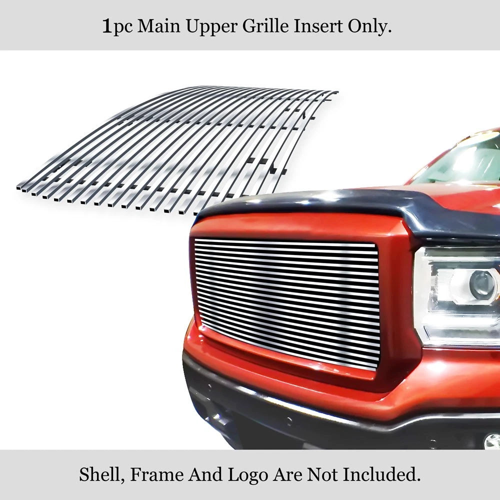 Upper Stainless Steel Billet Grille Inserts for GMC Sierra 1500 (2014-2015)