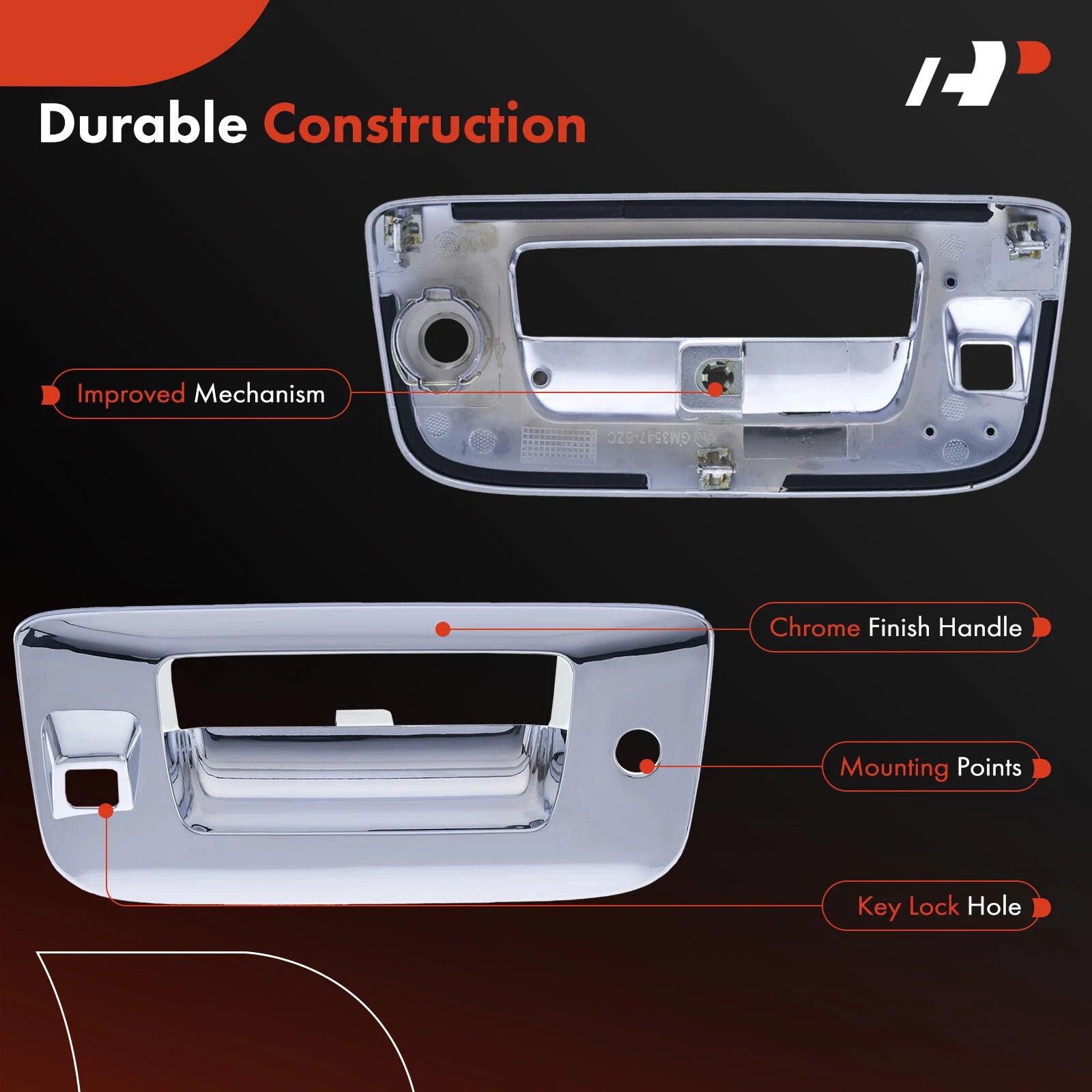 Tailgate Handle for Chevrolet Silverado 1500, GMC Sierra 1500 (2009-2013)