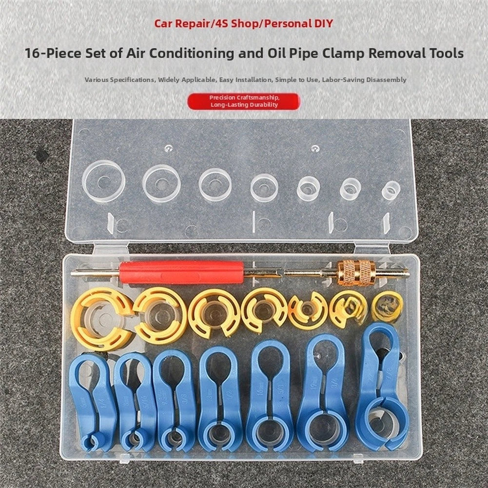 Set of 16 AC Cooling and Fuel Line Quick Connector Disconnect Tools