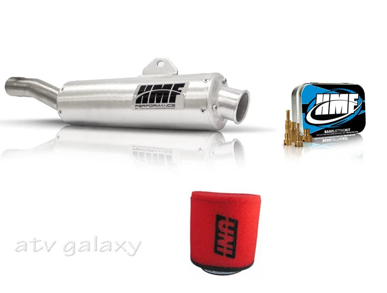 HMF Performance Slip On Exhaust + Jet Kit + Uni Air Filter for Honda Rancher 350 (2000–2006)