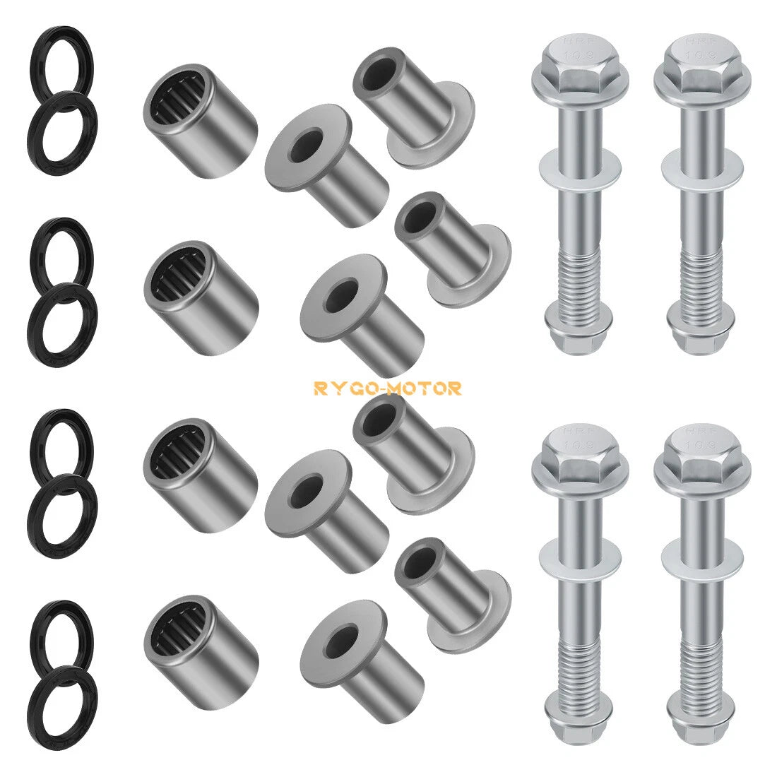 2 Front A Arm Bushing Bearing Seal & Bolt Kit for Suzuki Kawasaki Arctic Cat 400 (2000–2023)