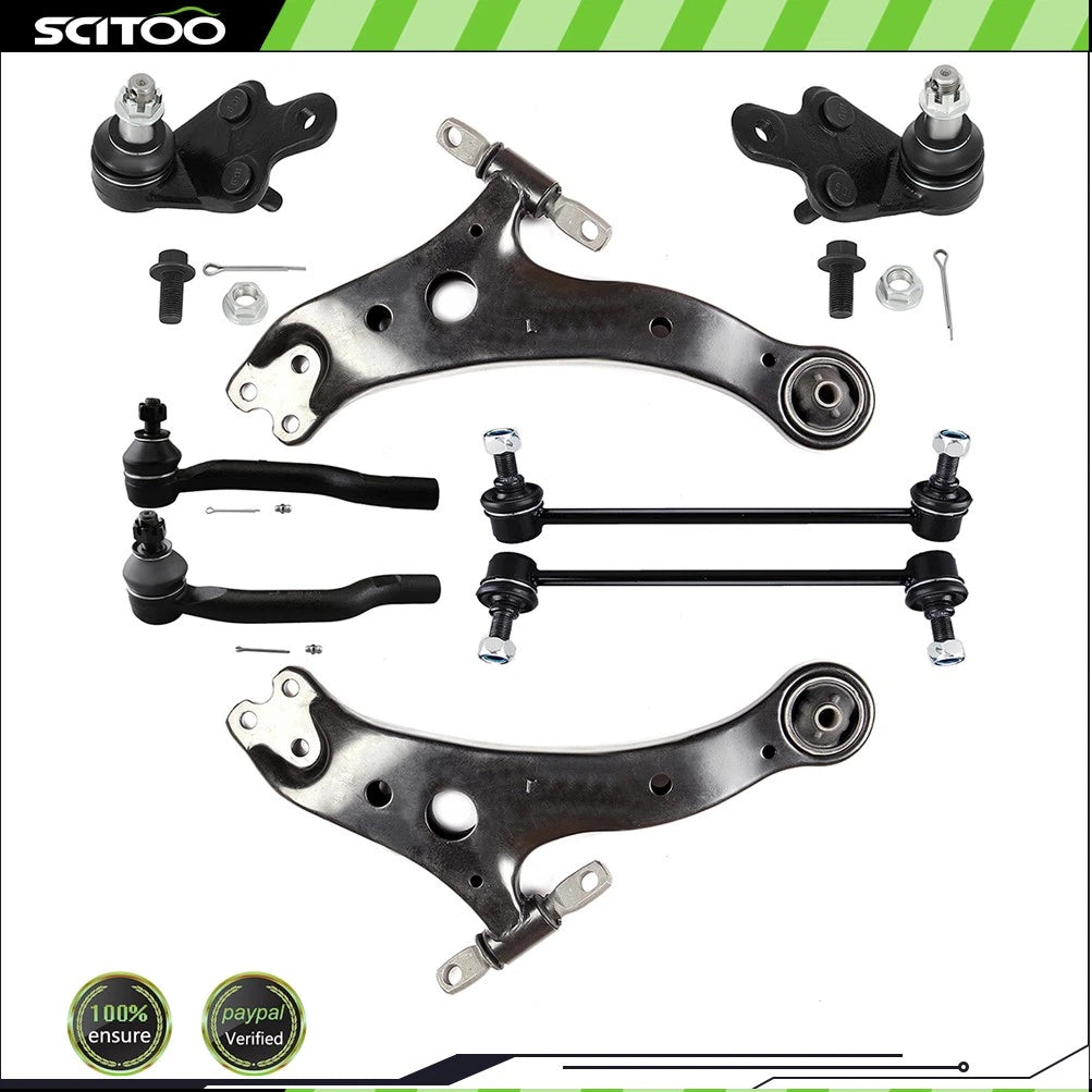 8Pcs Front Lower Control Arm w/ Ball Joints for Toyota Camry (2012–2017)