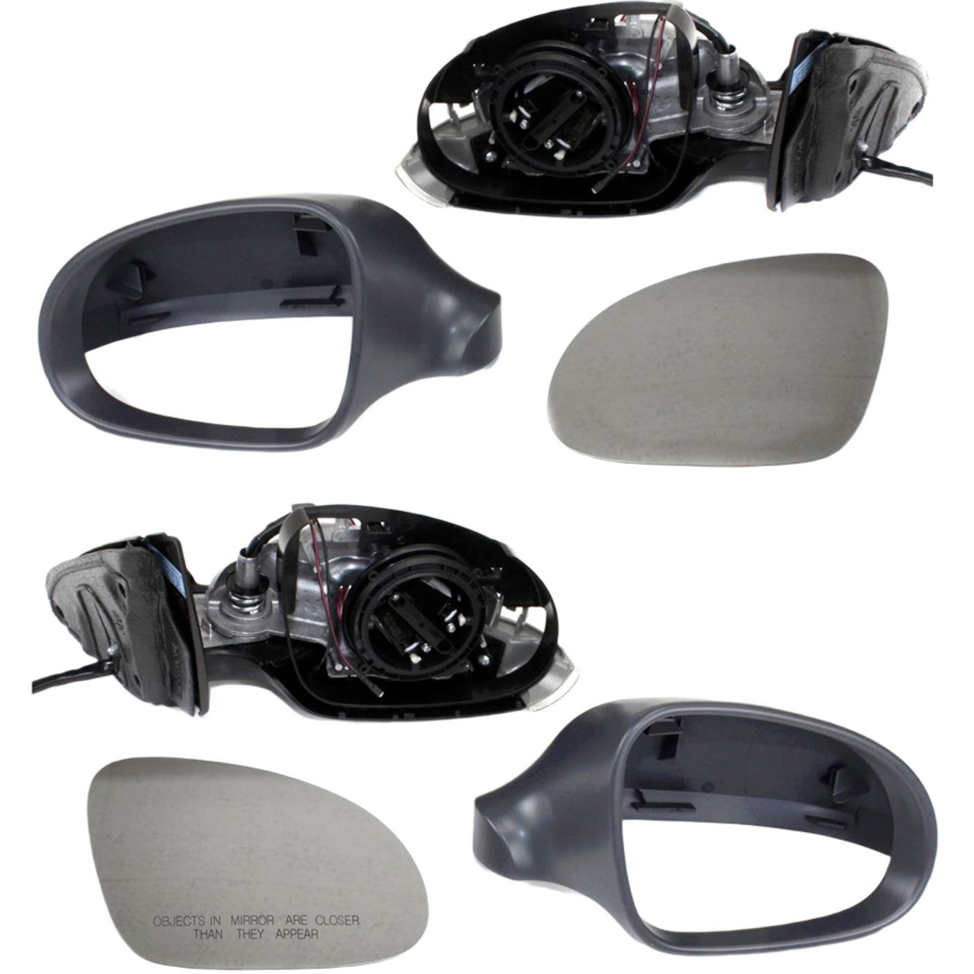 Heated Power Mirror Set for Volkswagen Passat (2006–2010) with Signal Puddle Light