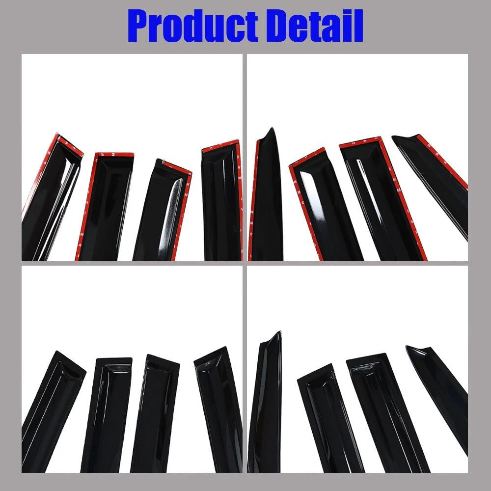 Set of 4 Smoke Window Visors for Toyota Highlander (2001–2007)