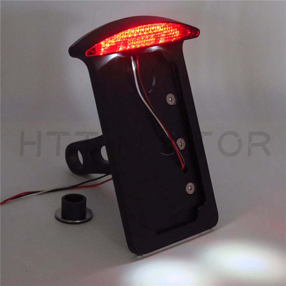 Side Mount License Plate Bracket w/ LED for Suzuki Kawasaki Yamaha