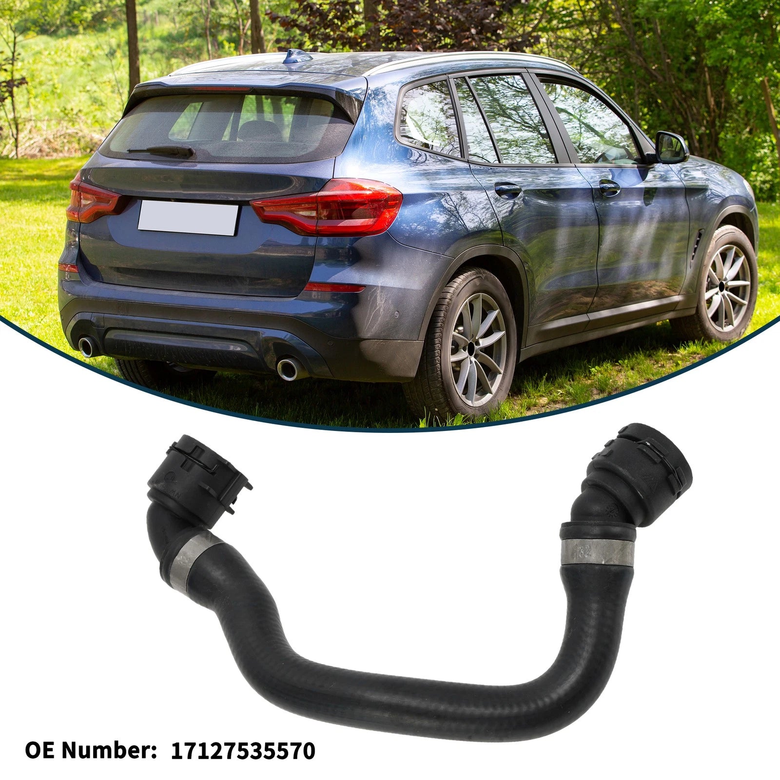 Radiator Hose Heater Hose for BMW X3 (2018) No. 17127535570 Black