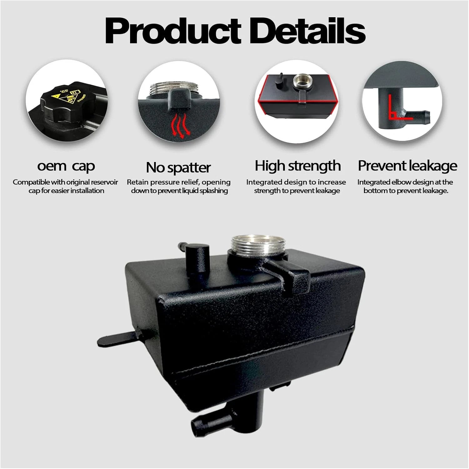Aluminum Engine Coolant Reservoir 68364312AC for Jeep Wrangler JL (2018–2024)