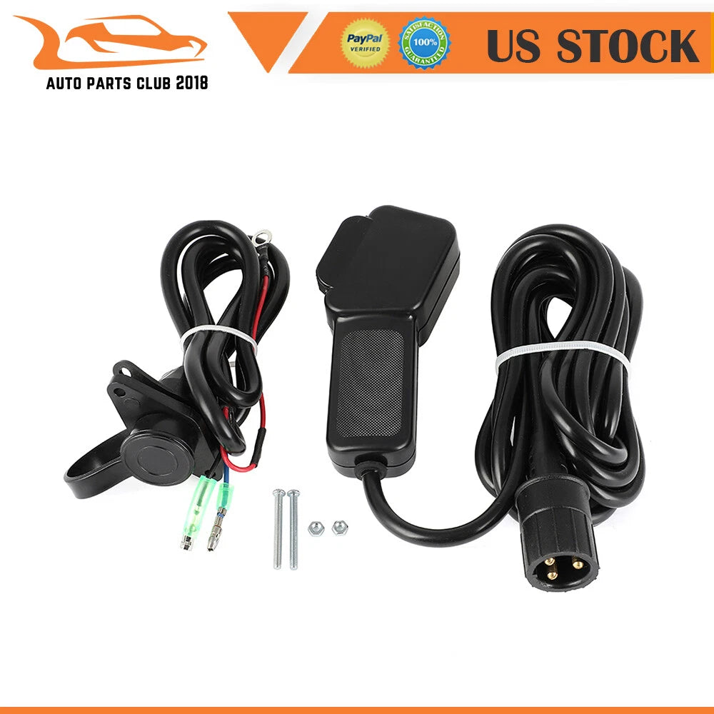 Winch Corded Remote Rocker Switch Kit for Universal Vehicles (12V)