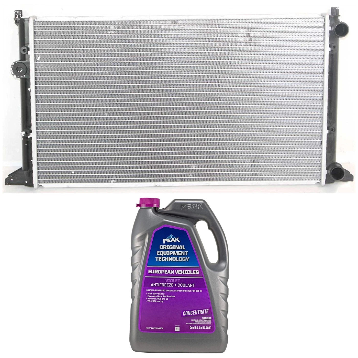 Set of 2 Radiators for VW Golf Jetta Cabrio (1998)