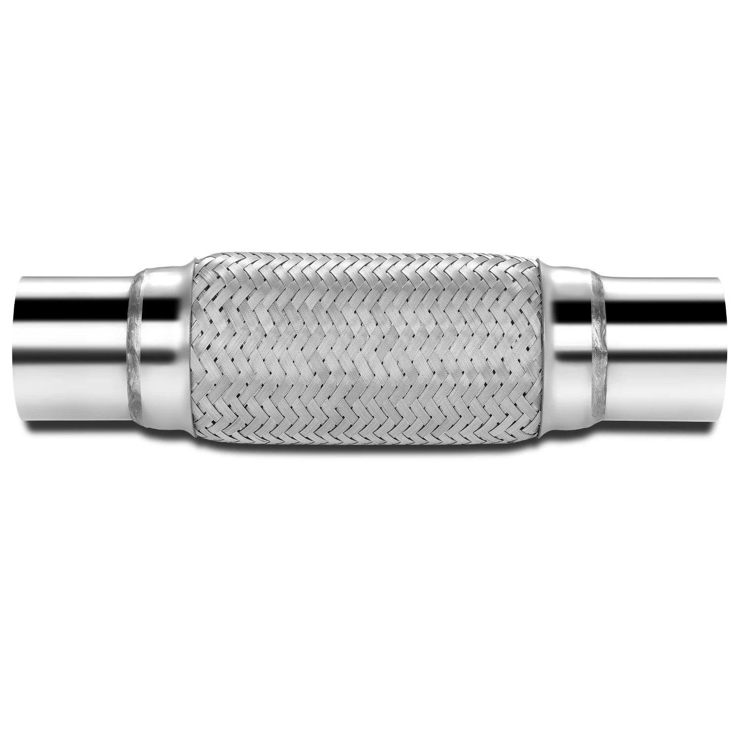 12" Double Braid Stainless Steel Flex Pipe for Custom Exhaust (2.5" OD)