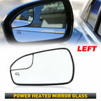 Left Driver Side View Power Mirror Glass for Ford Fusion (2013–2020)