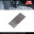 Set of 5 Carbide End Mills for Precision Machining (2" Overall Length)