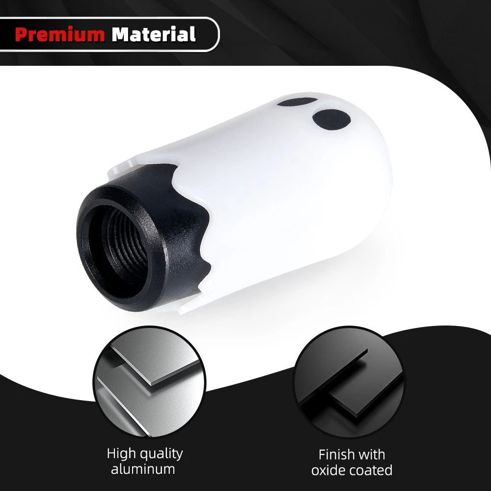 Ghost Manual Gear Shift Knob for Universal Fit (White)