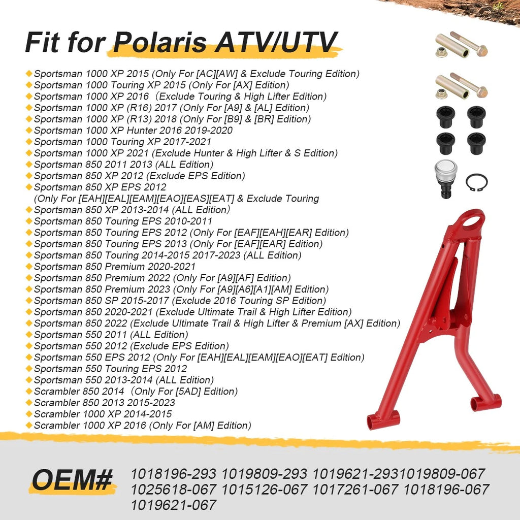 Front Right Upper A-Arm Kit for Polaris Scrambler 850, Sportsman 550/850/1000 XP