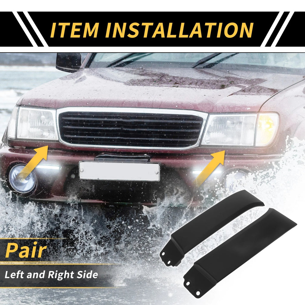Pair Front Bumper Grille Headlight Filler for Toyota Tundra (2007–2013) No. 539320C901