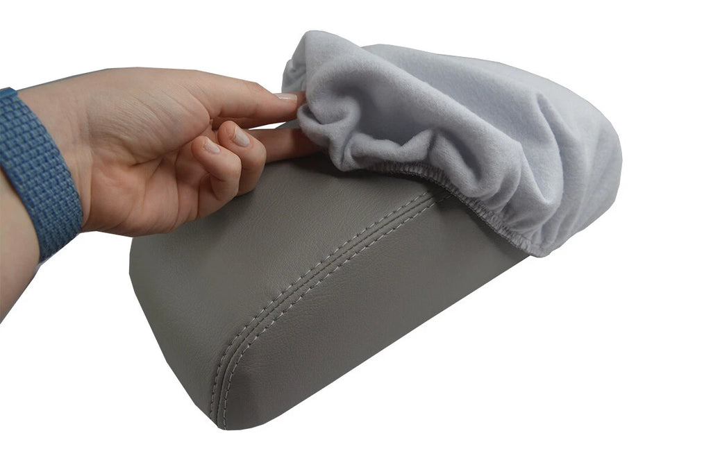 Fleece Console Lid Armrest Cover for Nissan Maxima (1997–1999) Gray