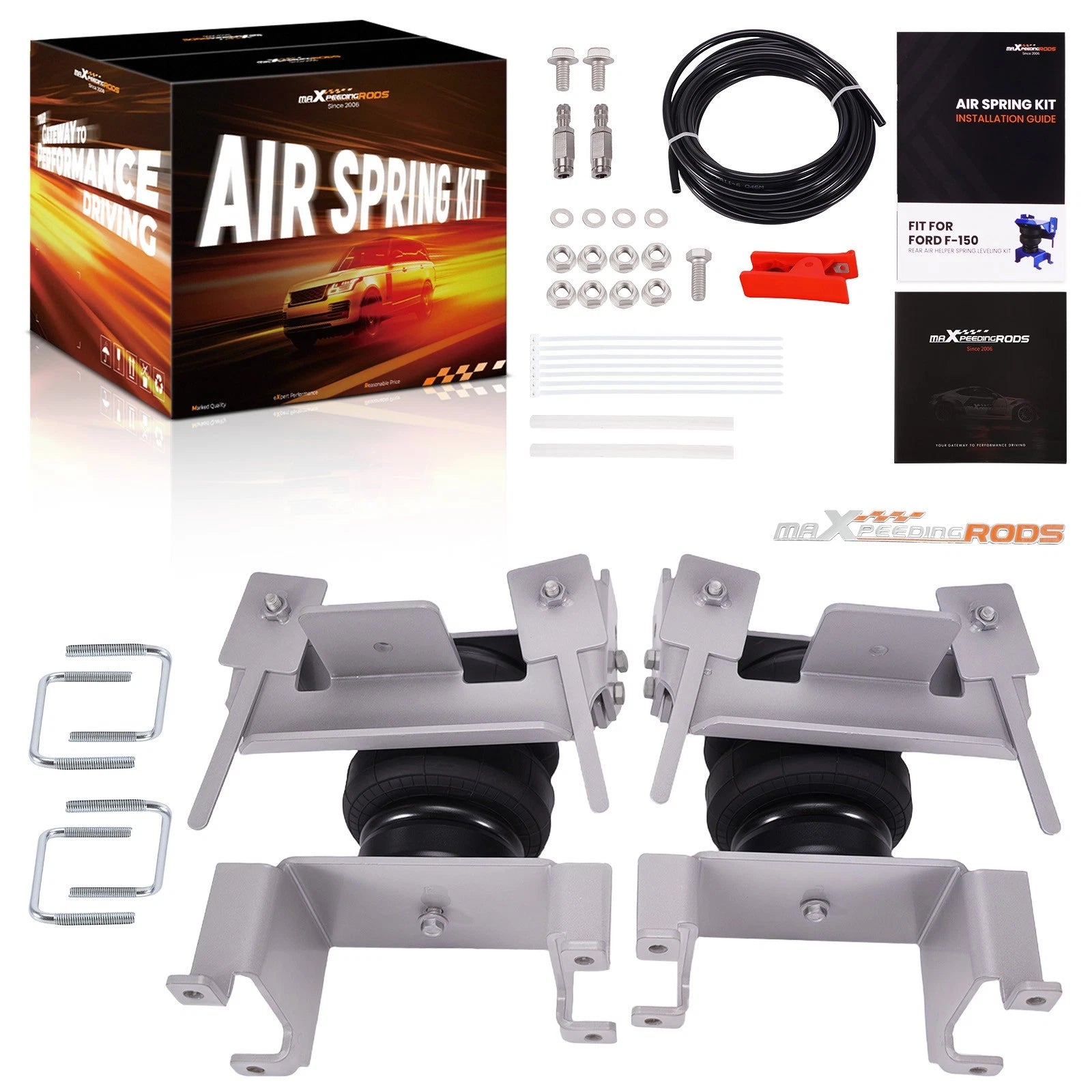 2X Rear Air Springs 5000lbs Bags Kit for Ford F150 2WD & 4WD (2015–2025)