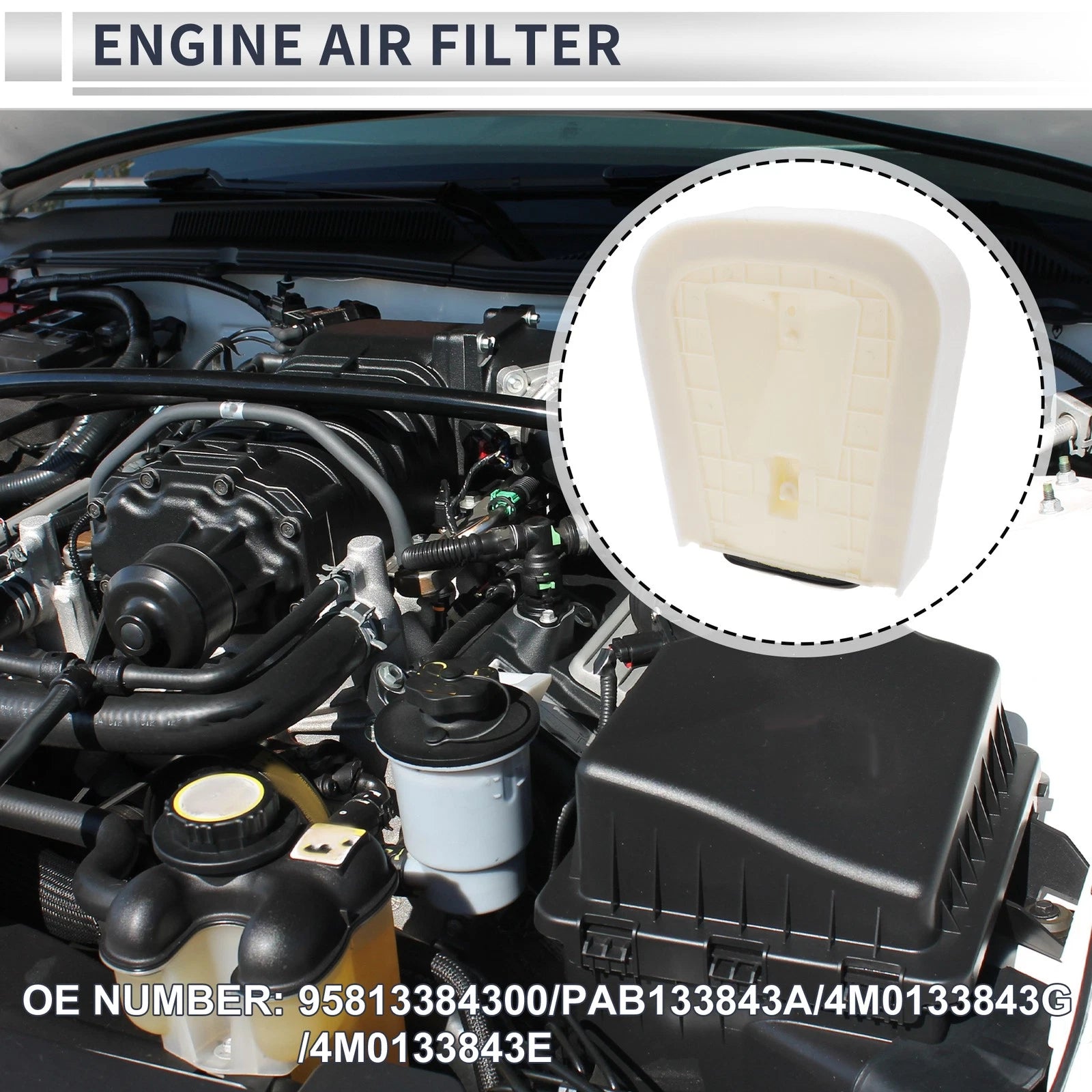 Car Engine Air Filter No. 95813384300, 4M0133843E for Audi Q7 (2020–2024)
