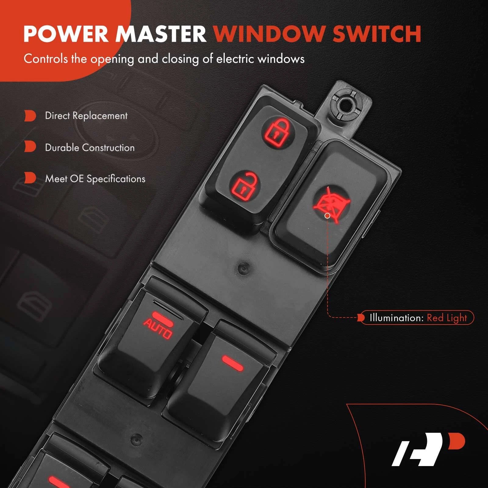 Front Left Power Window Switch for Kia Picanto (2012-2015)