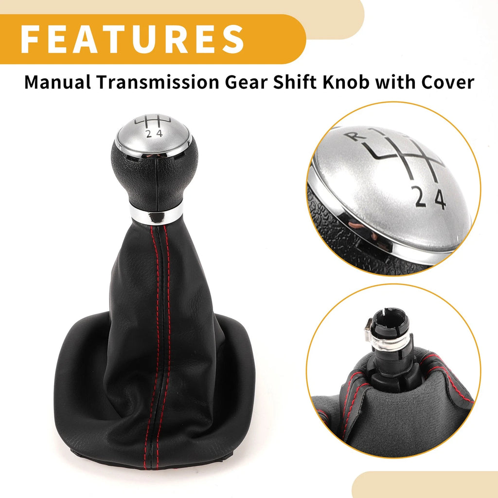 5 Speed Gear Shifter Knob with Cover for VW Passat (2005–2010)