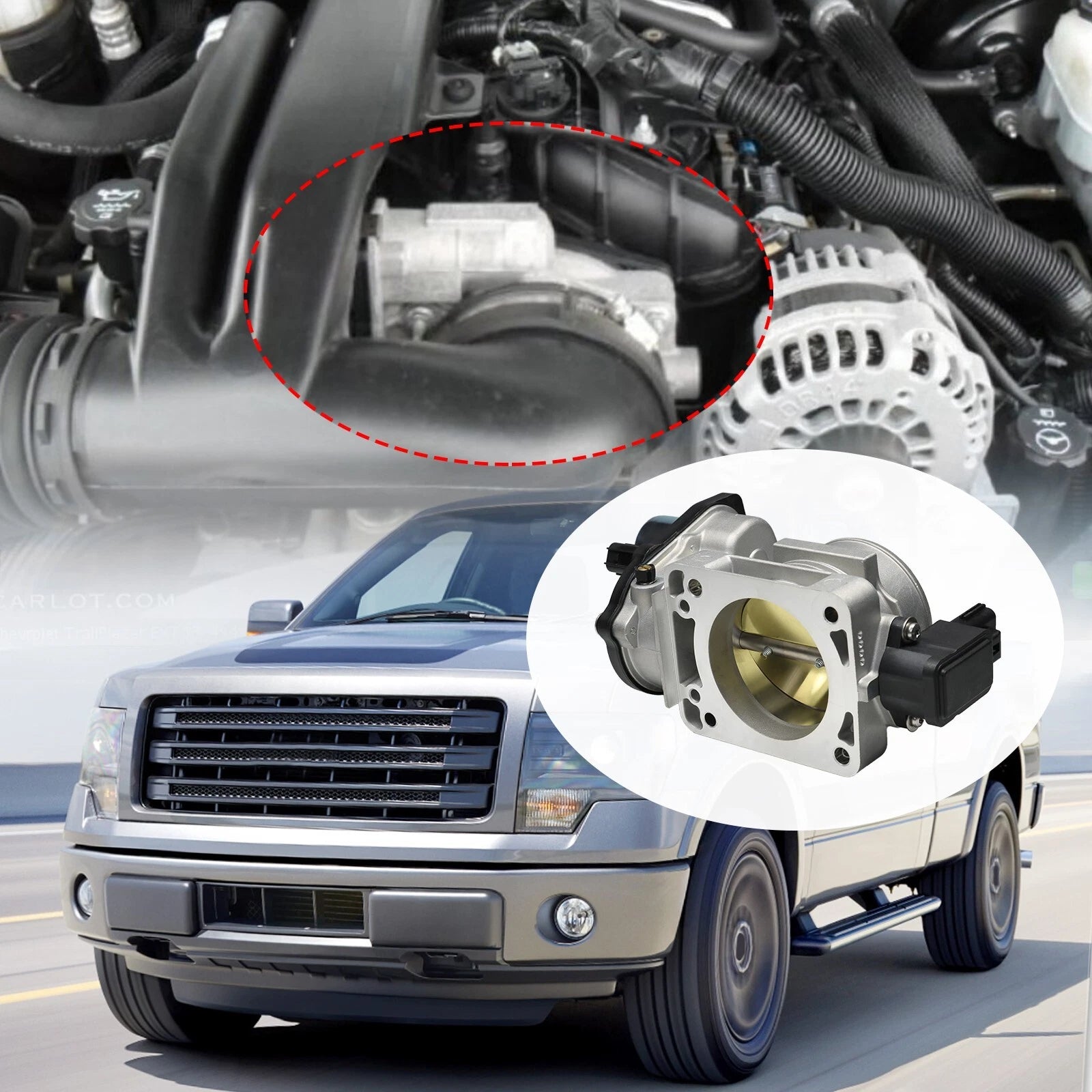 Throttle Body 65mm for Ford F150 E250 E350 Explorer Mustang (1997–2009)
