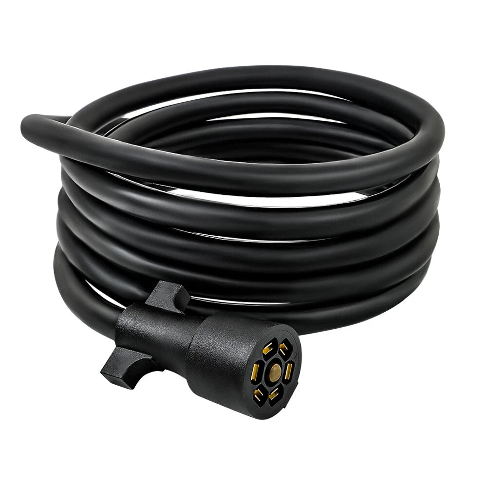 7-Pin 7-Way Trailer Cable Cord for Various Trailers (6/7/8/12/16FT)