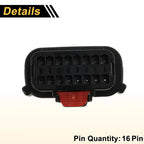 16 Pin Headlight Connector Plug for Ford (Female Adapter)