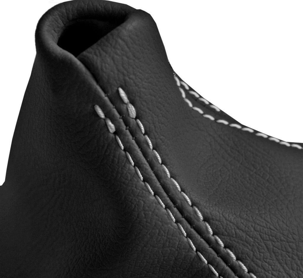 Leather Automatic Shift Boot Cover for BMW E81 E82 E87 (2004–2013) Gray Stitch