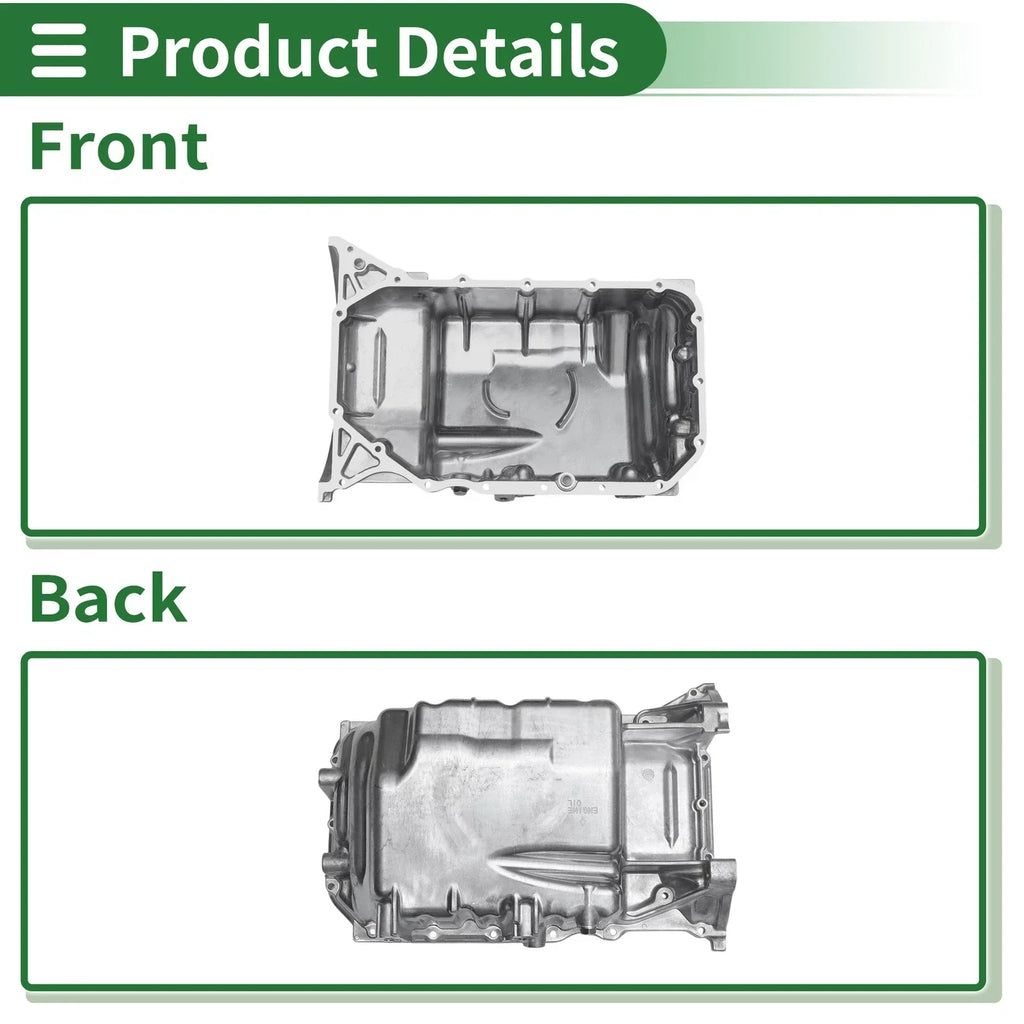 Engine Oil Pan for Honda CR-V 2012-2014 - 1 x Aluminum Silver Tone