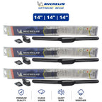 Set of 3 Michelin Optimum+ 14" Beam Wiper Blades for