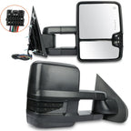 Towing Mirrors for Silverado Sierra (2014–2018) - Power Heated Smoke LED Turn Signal