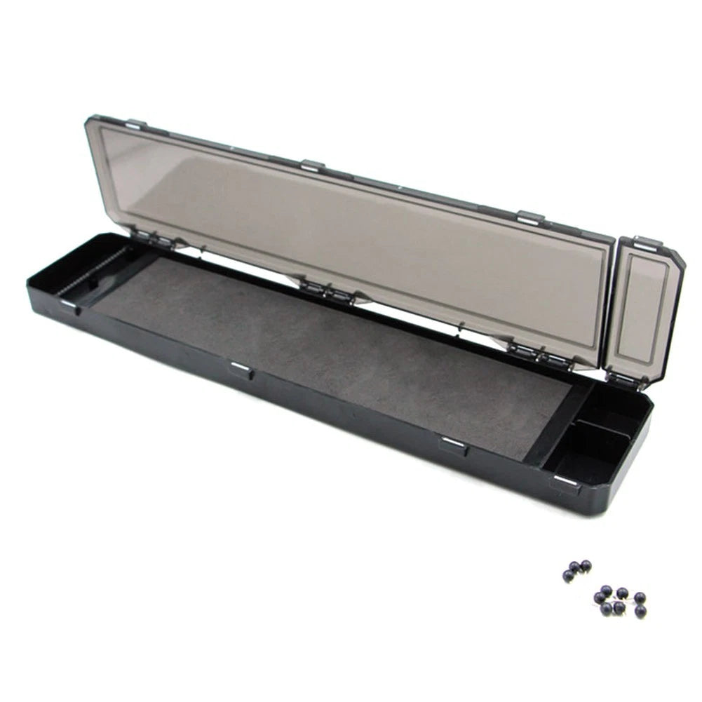 Tackle Box for Carp Fishing (34.5cm) - Black with Compartments Organizer