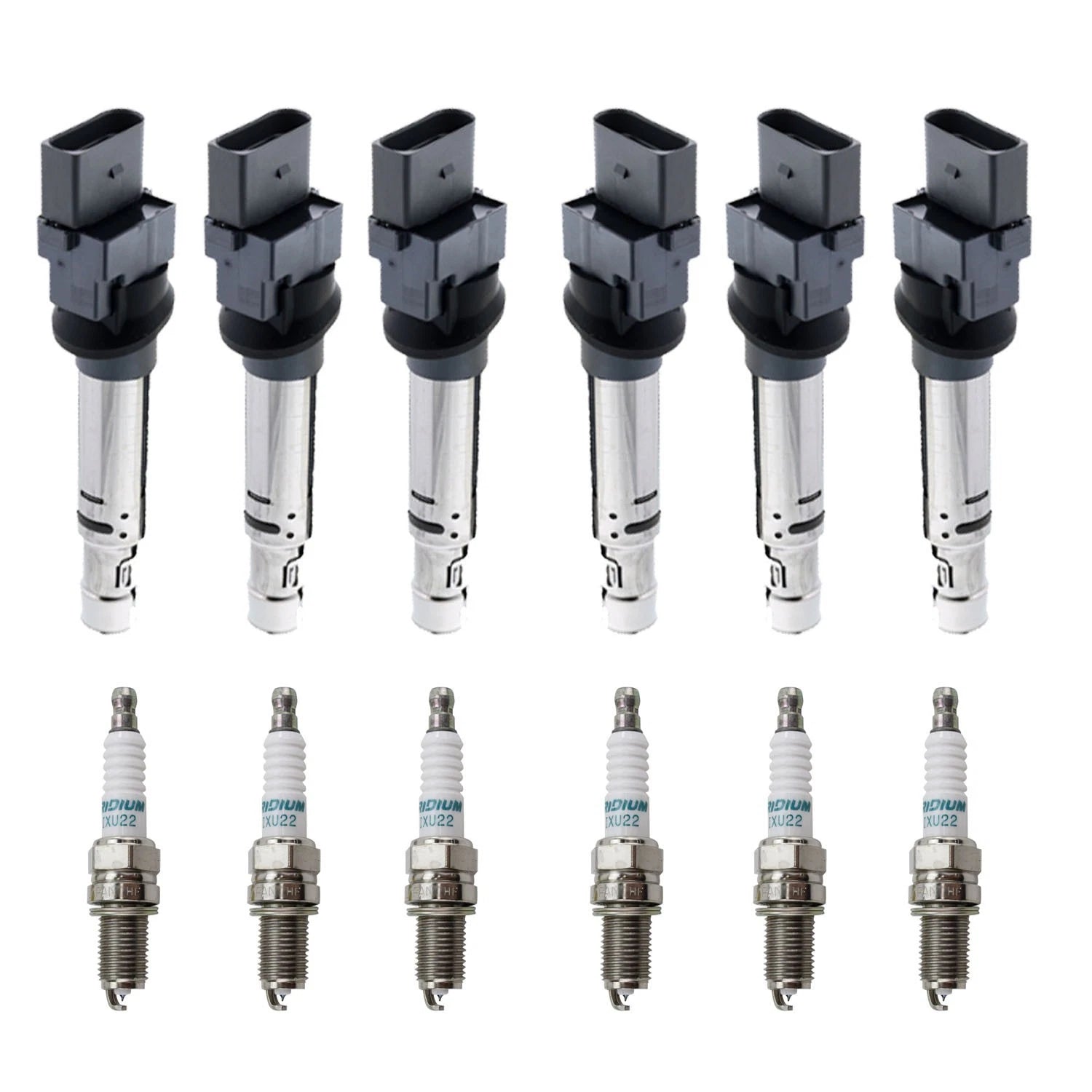 Set of 6 Ignition Coils & Denso Iridium Spark Plugs for A3 TT Cayenne R32 (2004–2006)