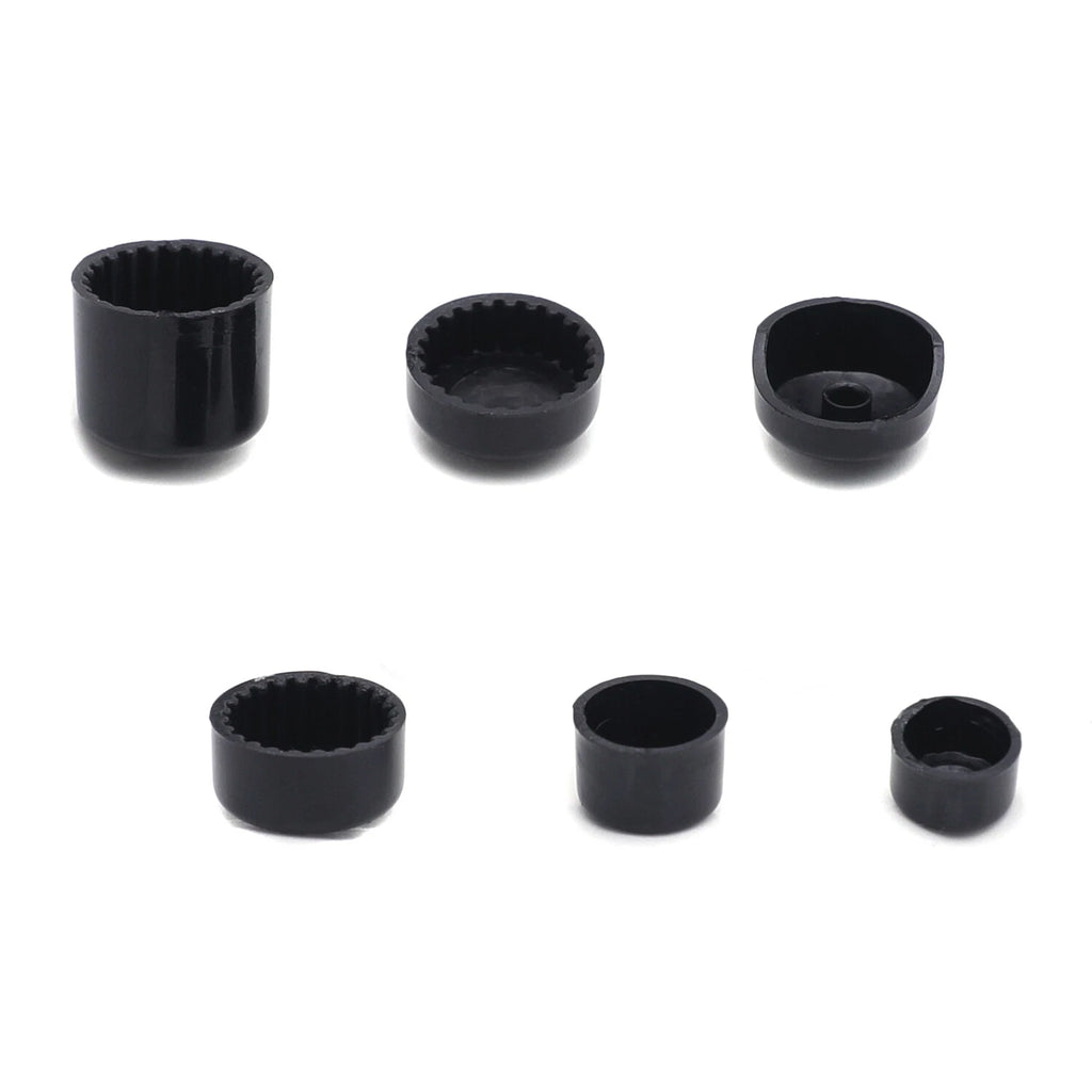 Set of 4 Black Bolt Toppers for Harley Road King Twin Cam FLH (1996–2006)