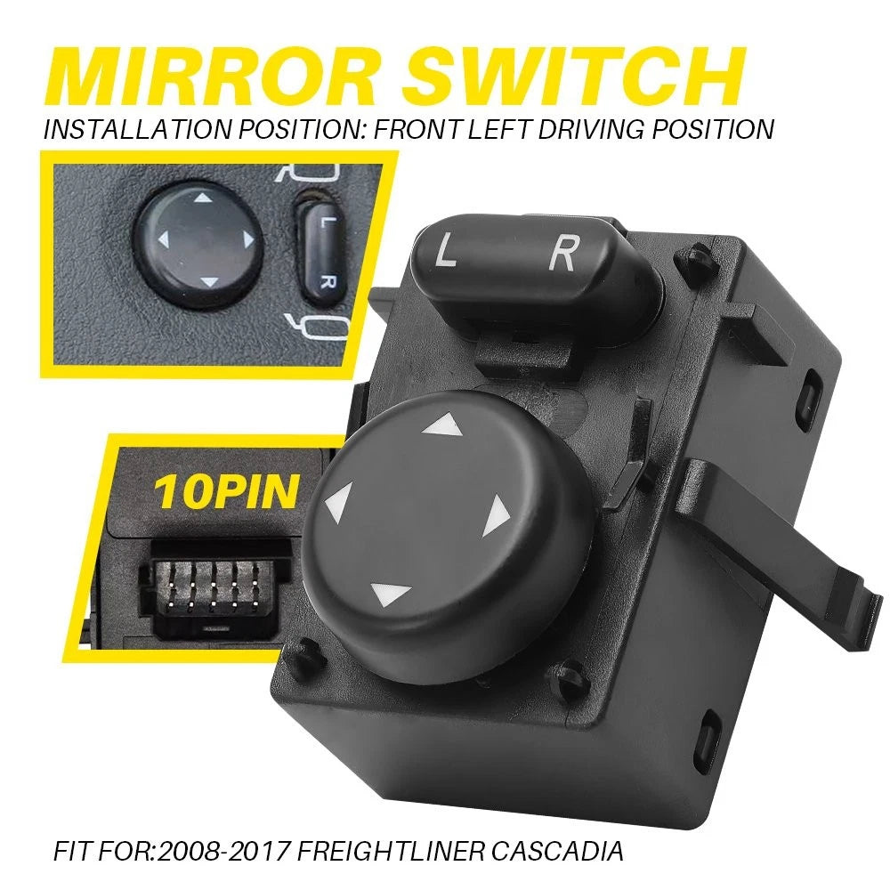 Master Mirror Switch 901-5202 for Freightliner Cascadia (2008–2017)