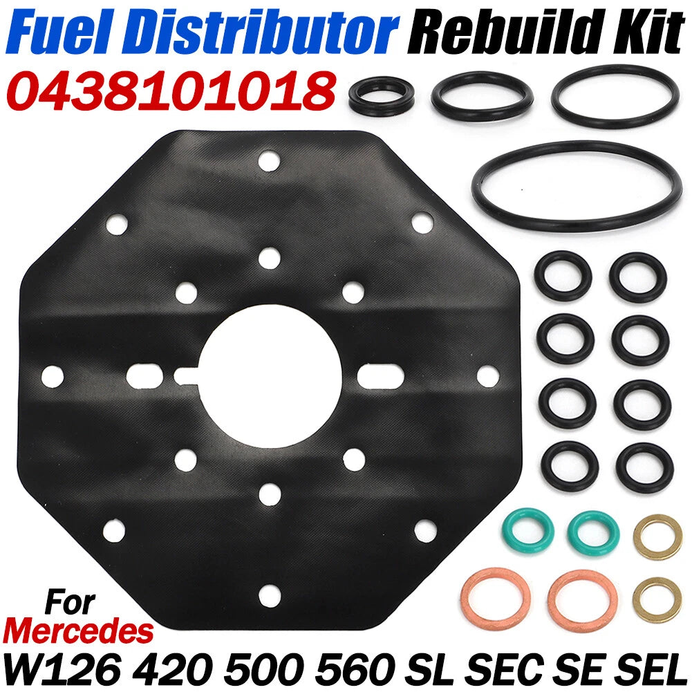 Fuel Distributor Rebuild Kit for Mercedes Benz W126 420 500 560 SL SE (1981–1991) 0438101018