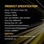 2X 1156 BA15S 7506 LED Turn Signal Indicator Light Bulb for