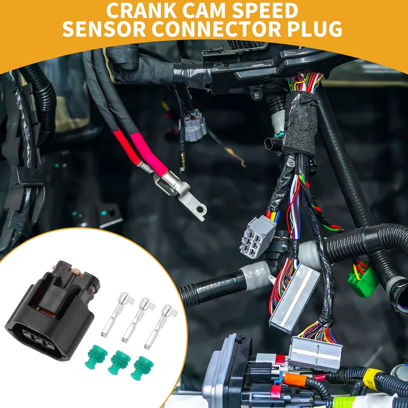 3 Pin Crank Cam Speed Sensor Connector Plug for Mitsubishi Evo (1992–1996)