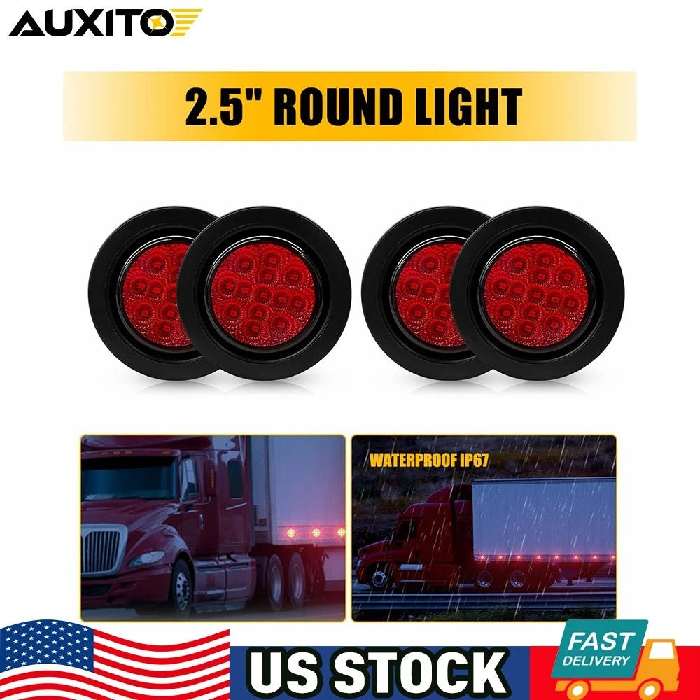 Set of 4 LED Trailer Side Marker Clearance Lights for (12V)