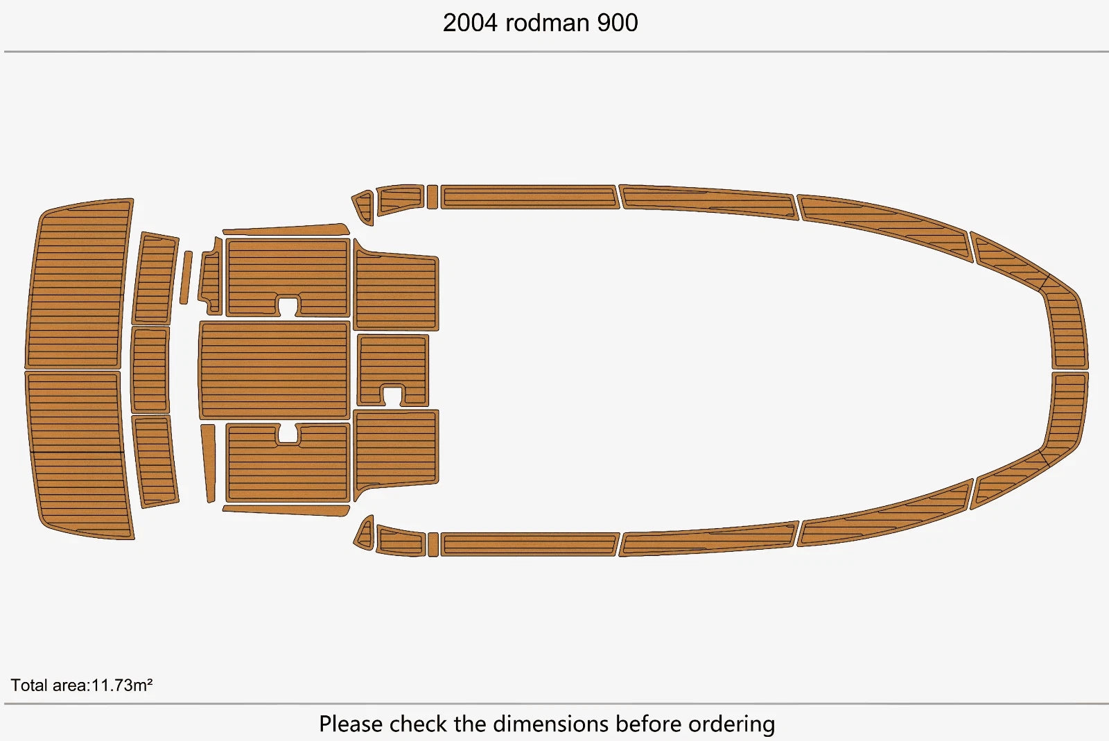 EVA Pad Foam Teak Deck Flooring for Rodman 900 Sundancer (2004)