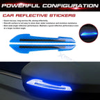 2PC Blue Reflective Night Warning Rearview Mirror Decals Kit for Cars (Universal) (2024-2026)