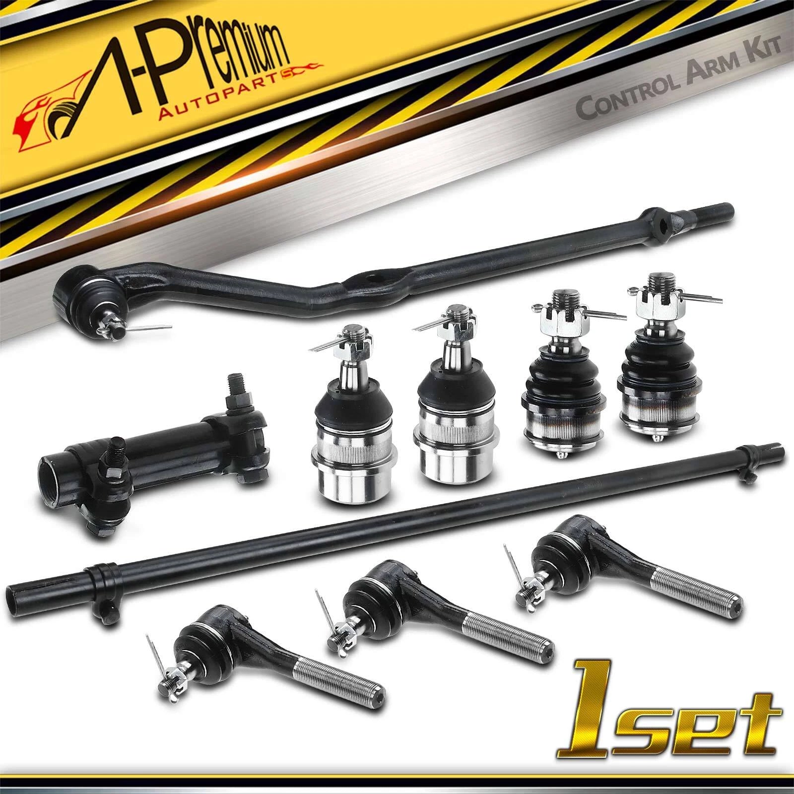 10x Front Ball Joints & Tie Rod Ends for Jeep Wrangler TJ (1997–2006)