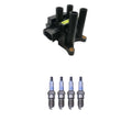 Set of 4 Hitachi Ignition Coils & Denso Spark Plugs for Ranger 2.3 L4