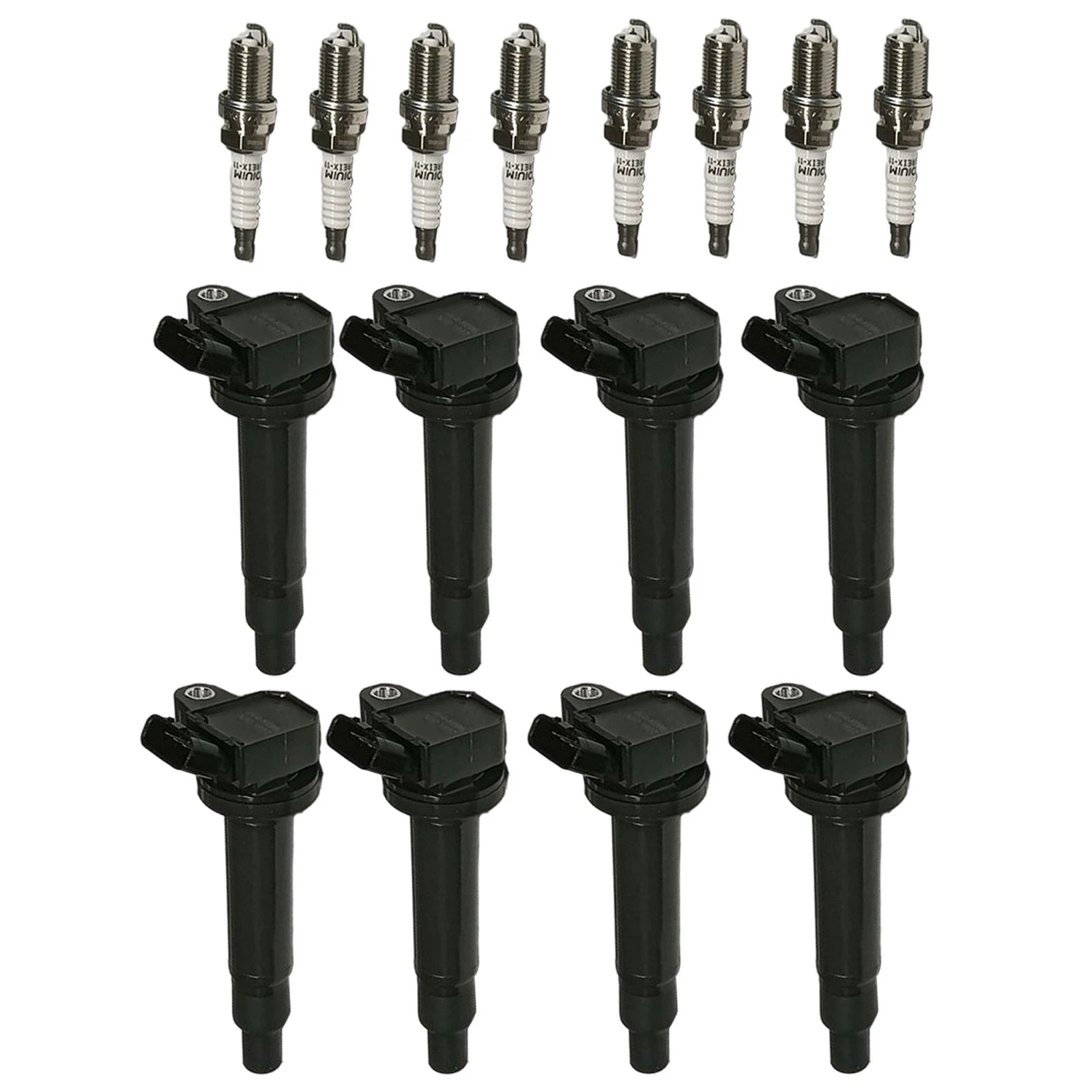 Set of 8 Ignition Coils & Spark Plugs for Toyota Tundra Sequoia (2000–2006)
