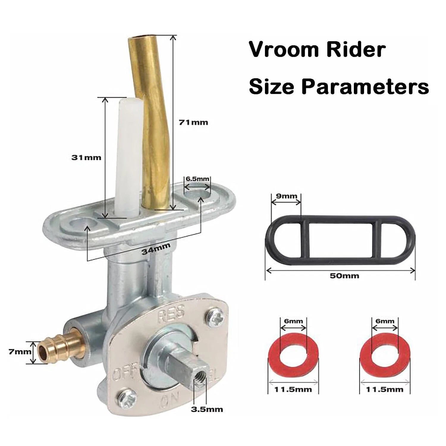 Fuel Switch Petcock Valve for Arctic Cat 250 300 400 500 ATV (1999–2010)