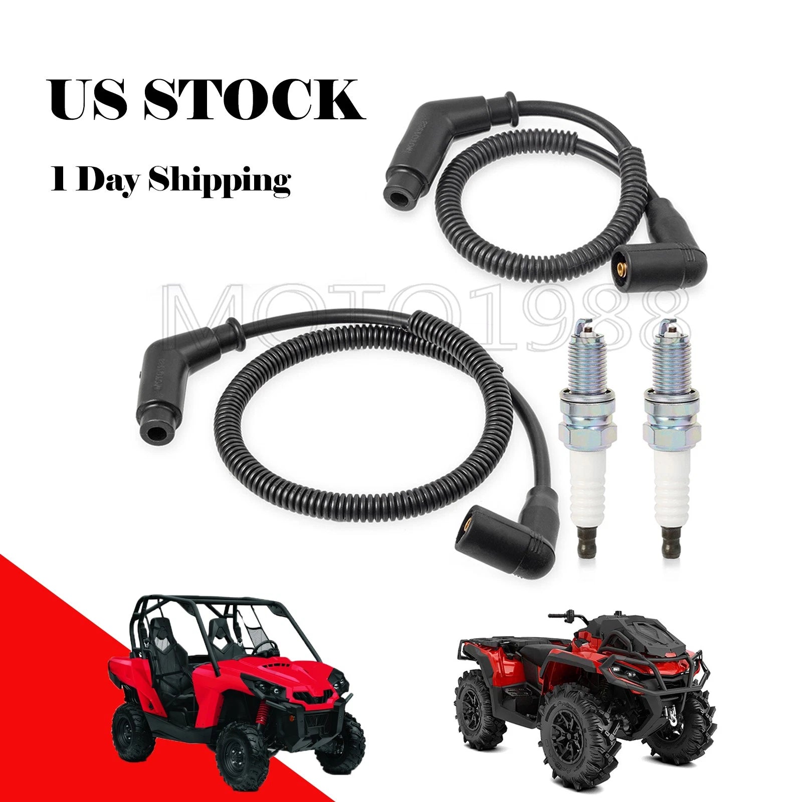 Spark Plug & Wire Cap Set for Can-Am Outlander 1000 (2012–2023)