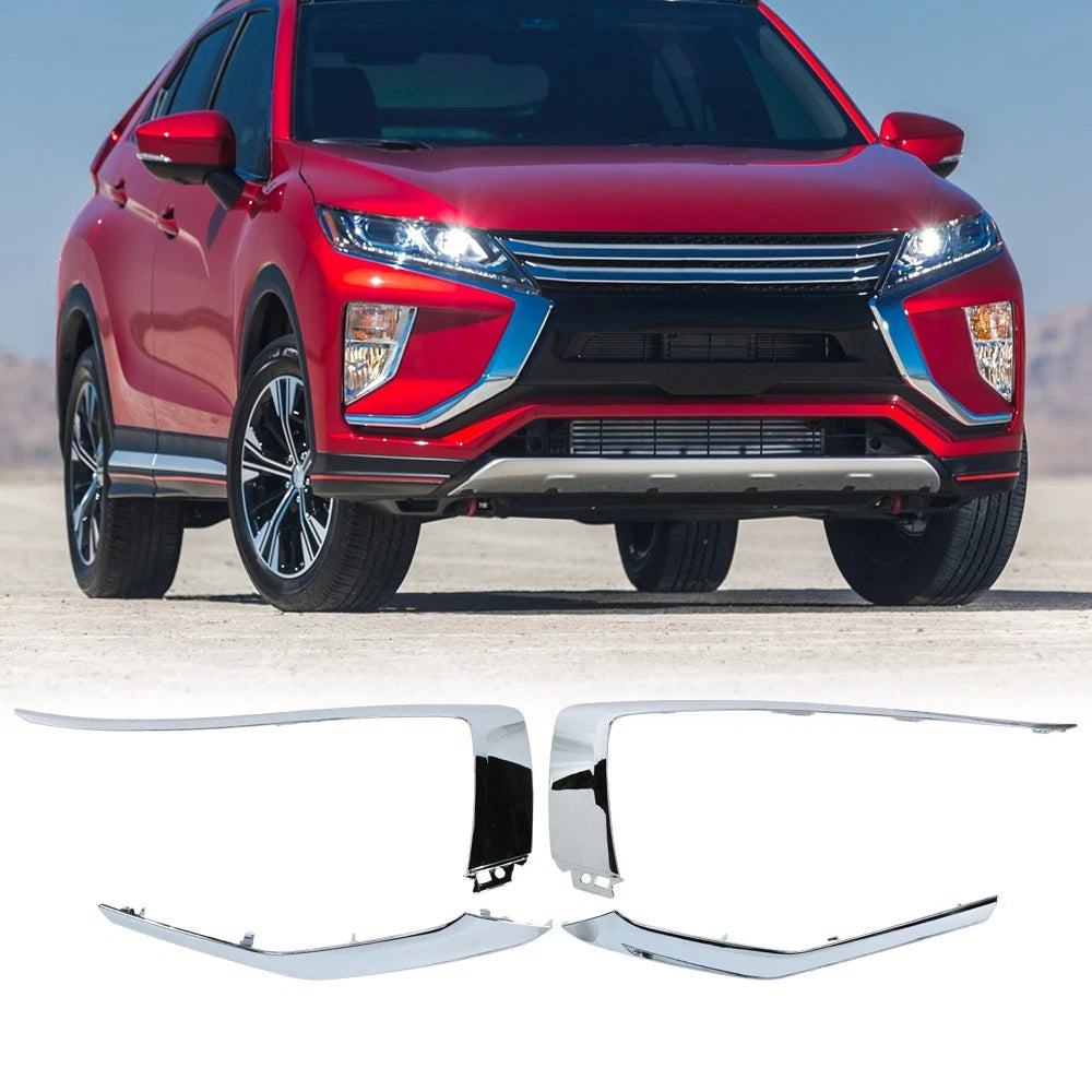 Set of 4 Front Bumper Chrome Trim Molding for Mitsubishi Eclipse Cross (2018–2021)