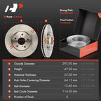 Front Disc Brake Rotors & Ceramic Pads for Honda Accord (2013–2022)